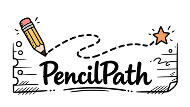 PencilPath — a pencil drawing a path to a star